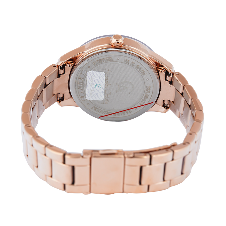 Jam Tangan Alexandre Christie Passion AC 2A91 BFBRGPU Dawn Women Light Purple Glitter Dial Rose Gold Stainless Steel Strap