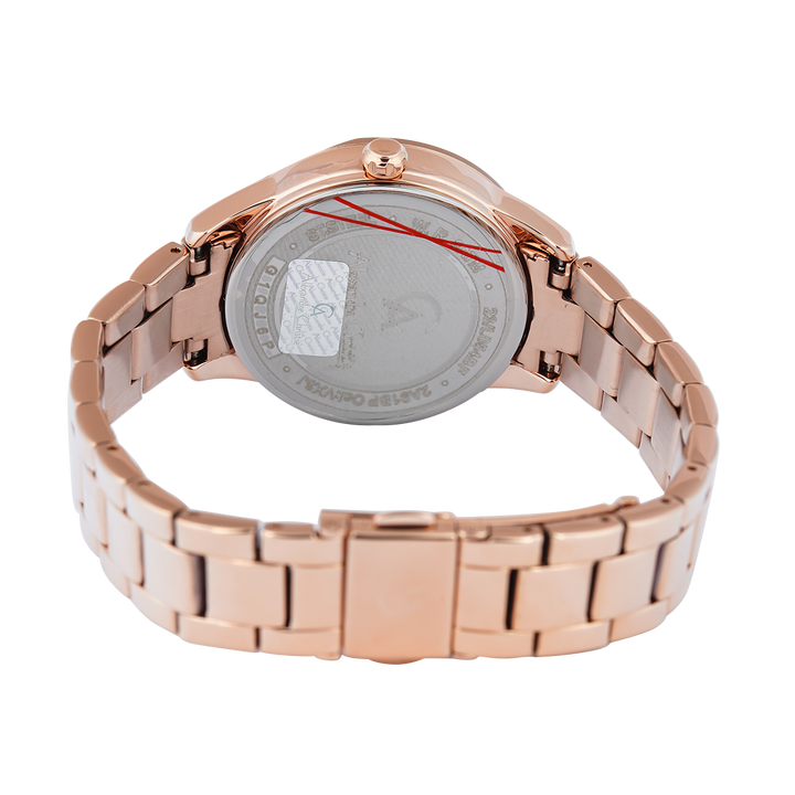 Jam Tangan Alexandre Christie Passion AC 2A91 BFBRGRG Dawn Women Rose Gold Glitter Dial Rose Gold Stainless Steel Strap