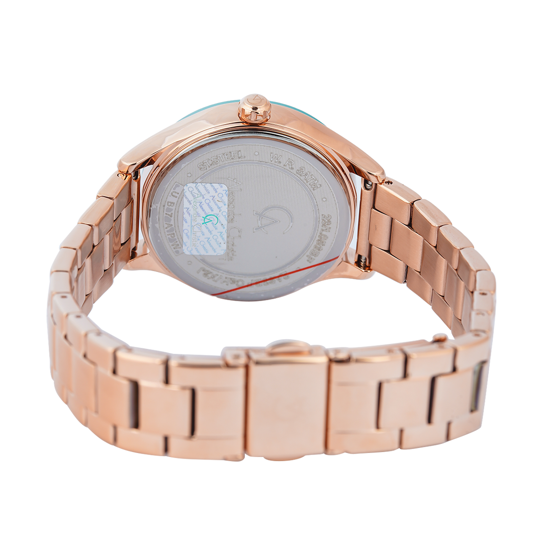 Jam Tangan Alexandre Christie Passion AC 2A93 BFBRGLBRG Women Dual Tone Dial Rose Gold Stainless Steel Strap