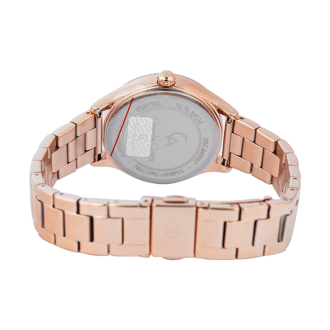 Jam Tangan Alexandre Christie Passion AC 2A93 BFBRGLKRG Women Rose Gold Dial Rose Gold Stainless Steel Strap