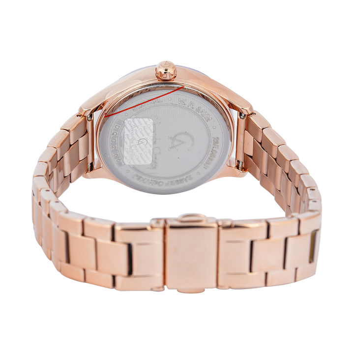 Jam Tangan Alexandre Christie Passion AC 2A93 BFBRGPURG Women Dual Tone Dial Rose Gold Stainless Steel Strap