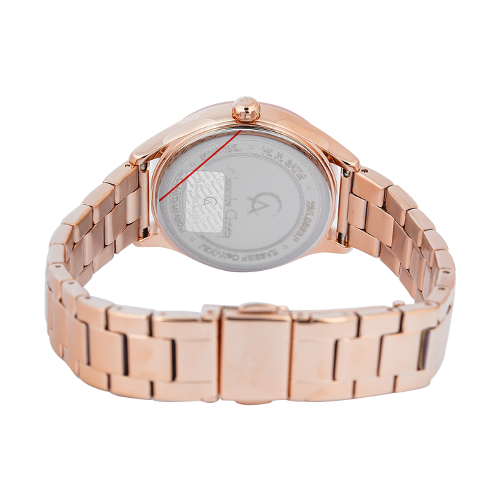 Jam Tangan Alexandre Christie Passion AC 2A93 BFBRGRGPN Women Rose Gold Dial Rose Gold Stainless Steel Strap