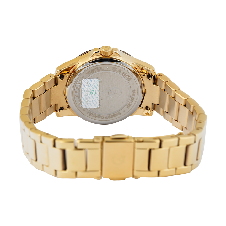 Jam Tangan Alexandre Christie Passion AC 2A95 BFBGPBO Women Brown Dial Gold Stainless Steel Strap