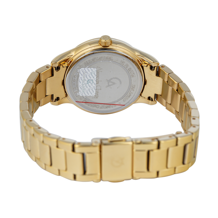 Jam Tangan Alexandre Christie Passion AC 2A96 BFBGPIV Women Champagne Dial Gold Stainless Steel Strap