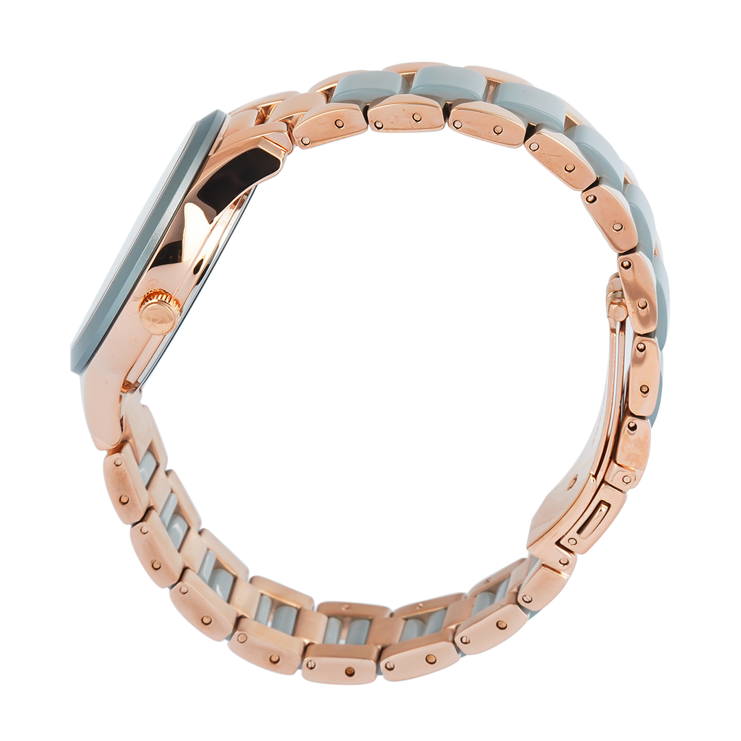 Jam Tangan Alexandre Christie Passion AC 2B01 BFBRGGRDR Women Gold Dial Dual Tone Stainless Steel Strap