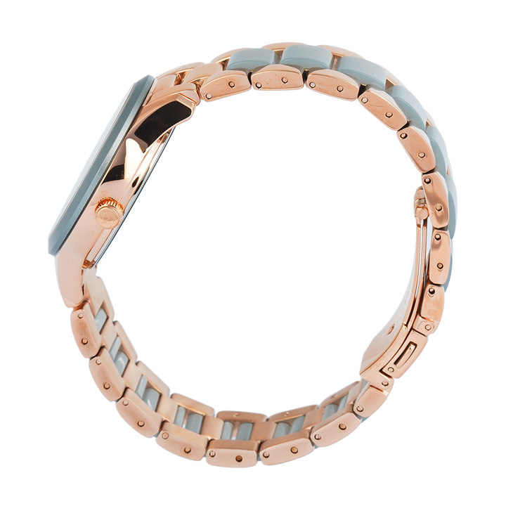 Jam Tangan Alexandre Christie Passion AC 2B01 BFBRGGRDR Women Gold Dial Dual Tone Stainless Steel Strap