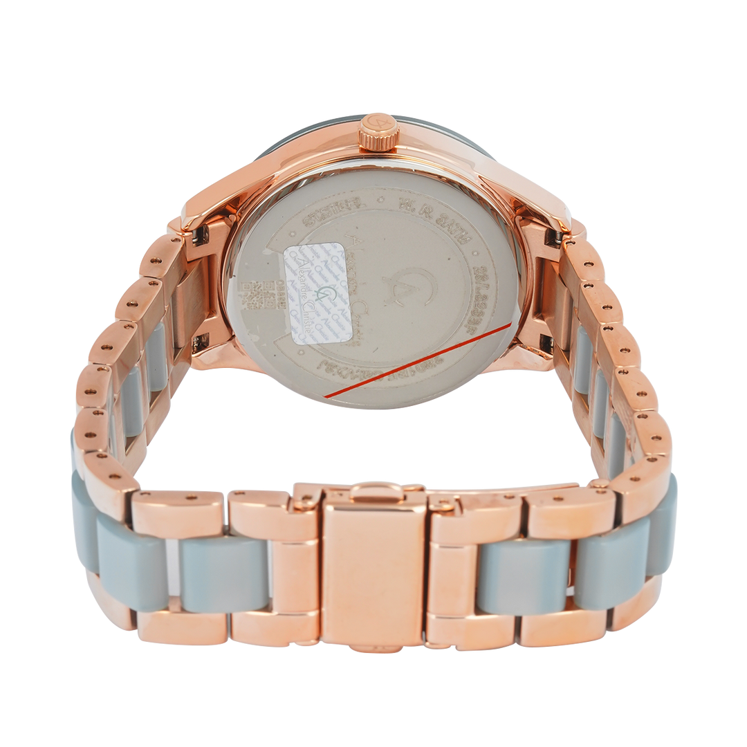 Jam Tangan Alexandre Christie Passion AC 2B01 BFBRGGRDR Women Gold Dial Dual Tone Stainless Steel Strap