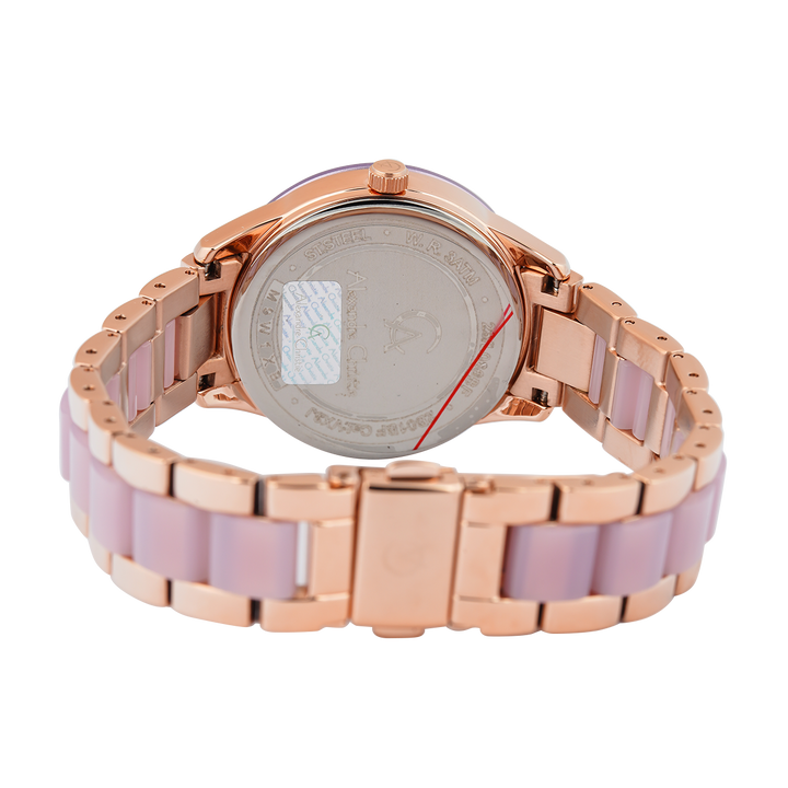 Jam Tangan Alexandre Christie Passion AC 2B01 BFBRGPN Women Pink Dial Dual Tone Stainless Steel with Ceramic Strap