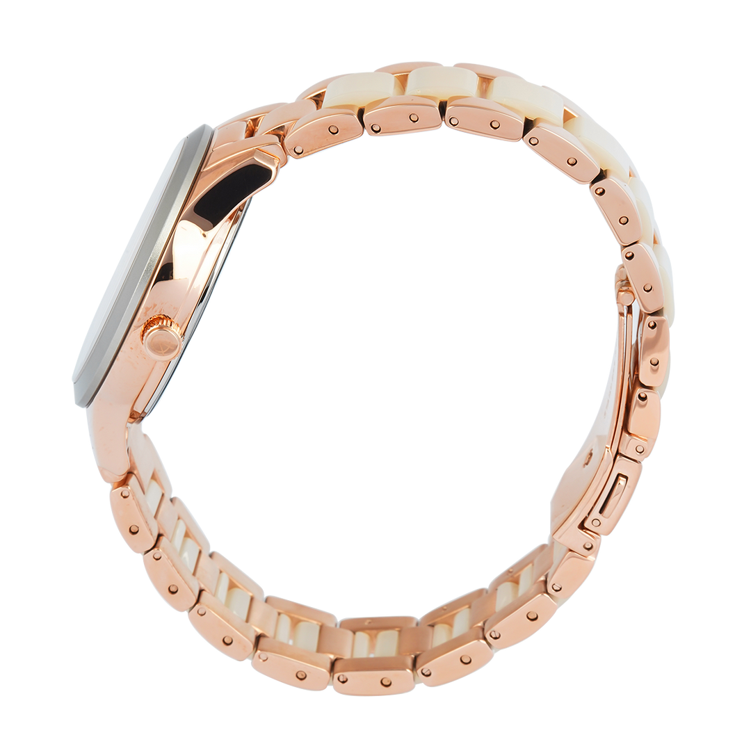 Jam Tangan Alexandre Christie Passion AC 2B01 BFBRGSLDR Women Silver Dial Dual Tone Stainless Steel Strap