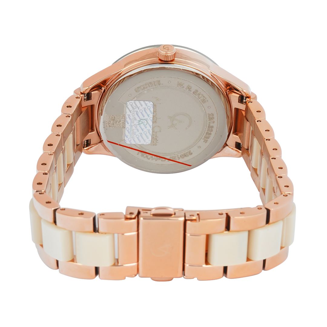 Jam Tangan Alexandre Christie Passion AC 2B01 BFBRGSLDR Women Silver Dial Dual Tone Stainless Steel Strap