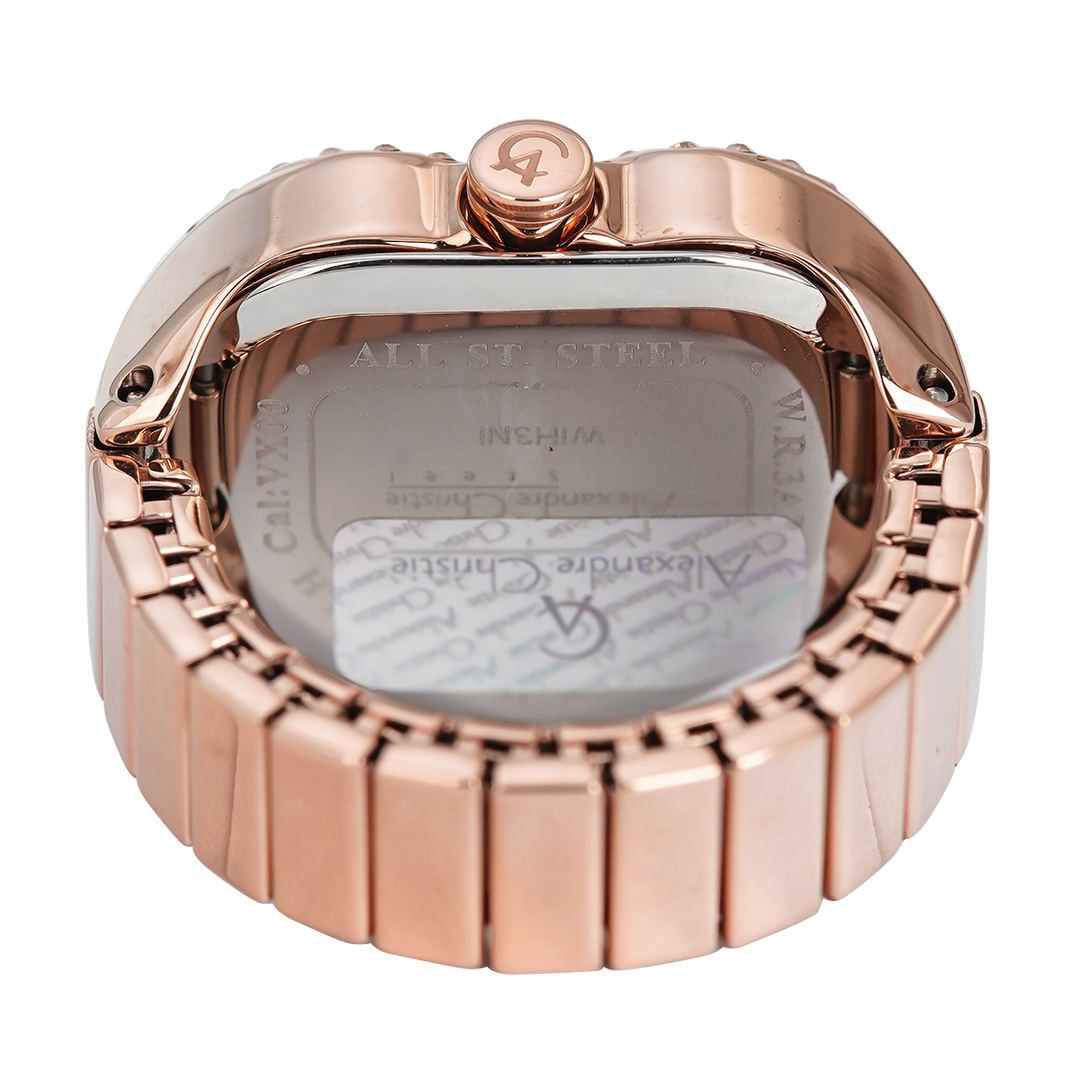 Jam Tangan Alexandre Christie Ring Watch AC 2B05 LHBRGLNPE Women Rose Gold Dial Rose Gold Stainless Steel Strap