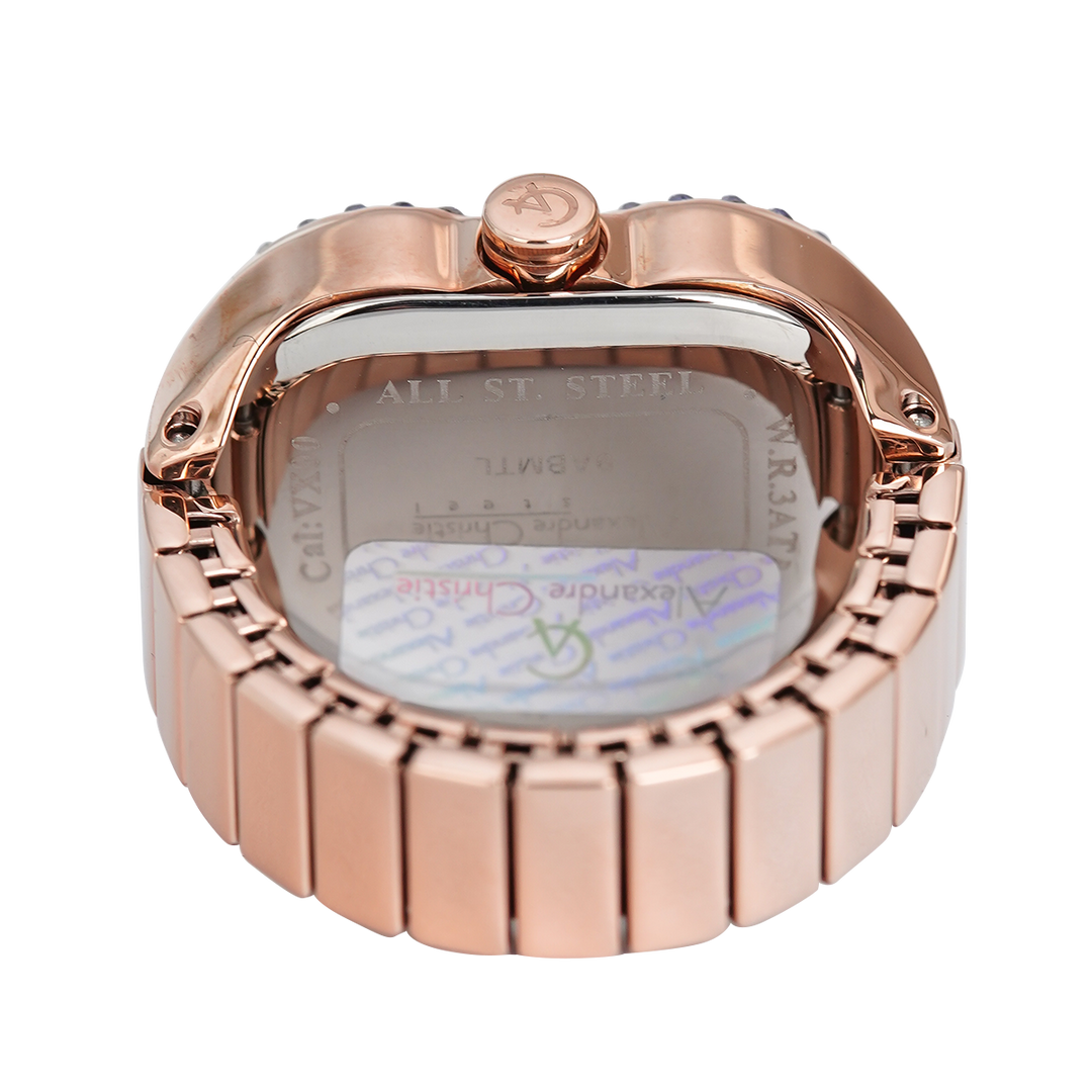 Jam Tangan Alexandre Christie Ring Watch AC 2B05 LHBRGLNPU Women Rose Gold Dial Rose Gold Stainless Steel Strap