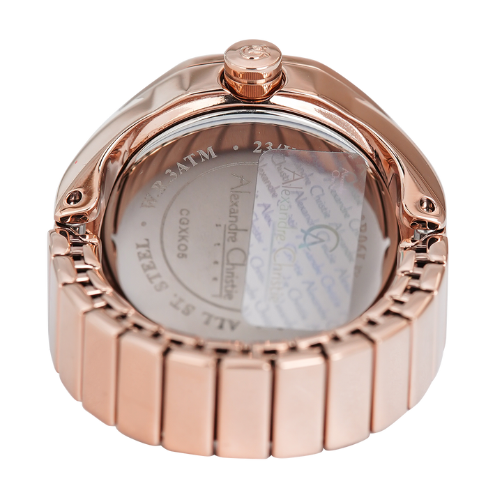 Jam Tangan Alexandre Christie Ring Watch AC 2B06 LHBRGLNLB Women Rose Gold Dial Rose Gold Stainless Steel Strap