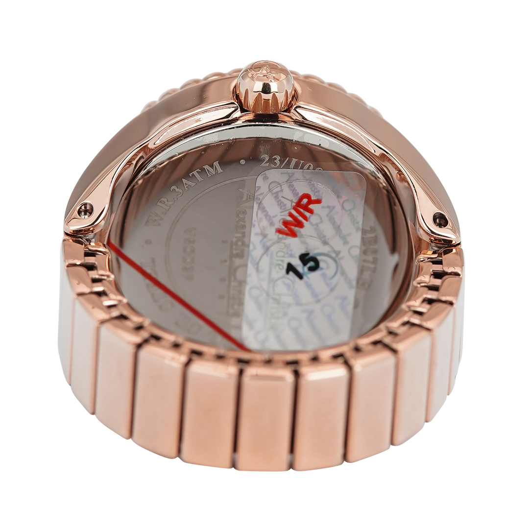 Jam Tangan Alexandre Christie Ring Watch AC 2B07 LHBRGRE Women Red Dial Rose Gold Stainless Steel Strap