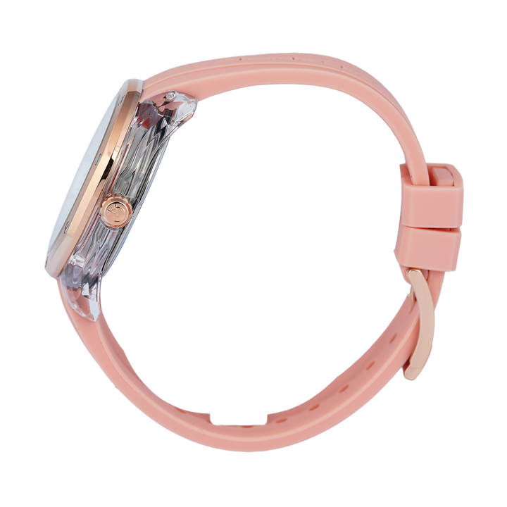 Jam Tangan Alexandre Christie Multifunction AC 2B12 BFRTRPNSL Women Light Pink Dial Light Pink Rubber Strap