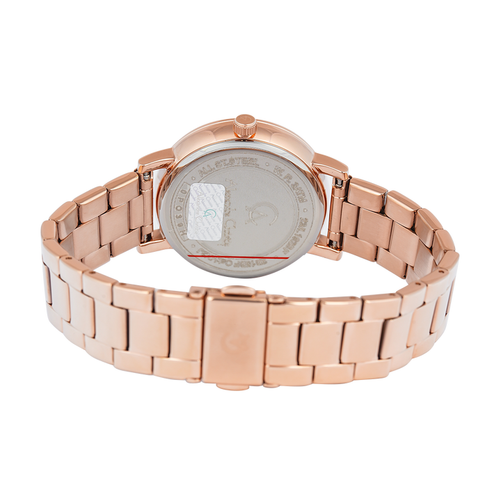 Jam Tangan Alexandre Christie AC 2B15 BFBRGLN Women Rose Gold Dial Gold Stainless Steel Strap