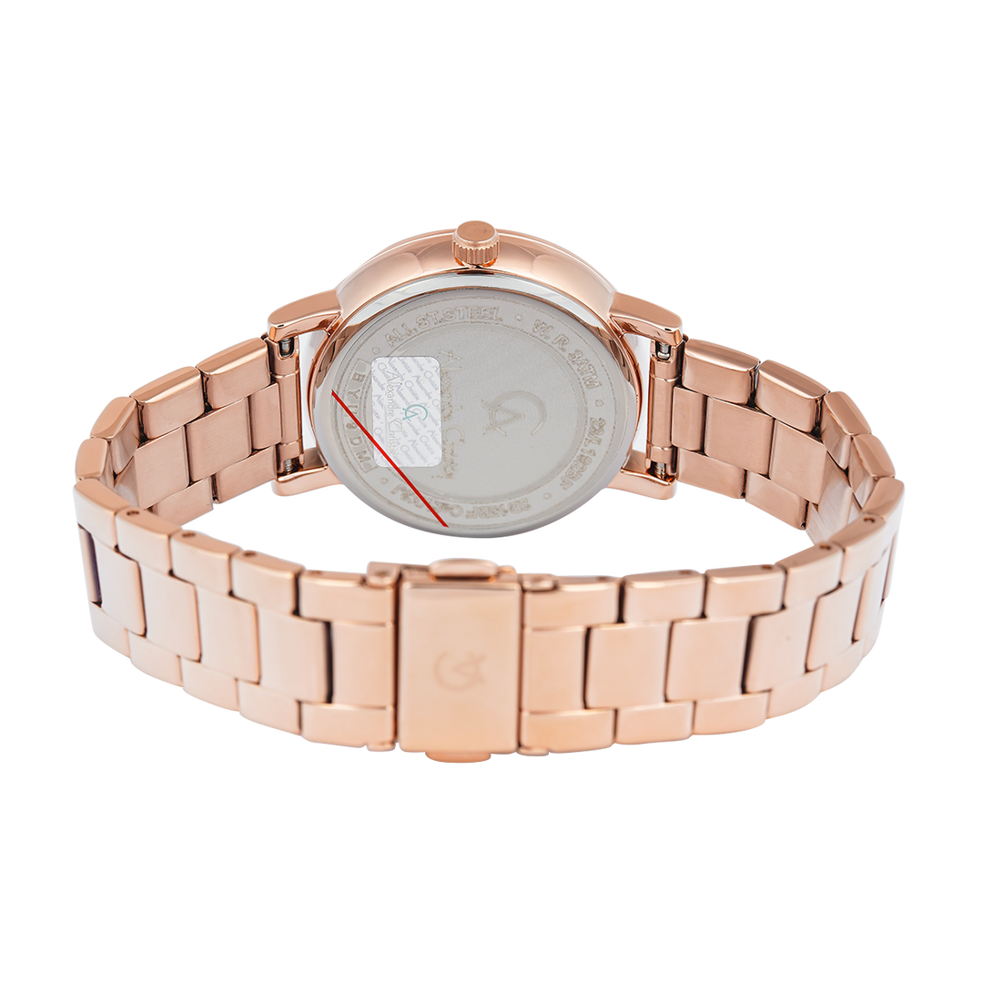 Jam Tangan Alexandre Christie AC 2B15 BFBRGLP Women Light Pink Dial Rose Gold Stainless Steel Strap