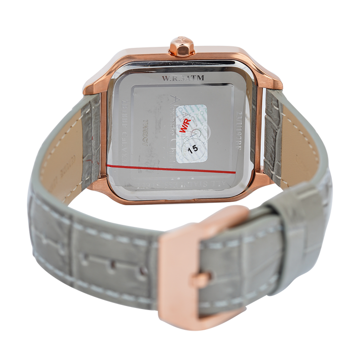 Jam Tangan Alexandre Christie Multifunction AC 2B18 BFLRGSLGR Women White Dial Light Grey Leather Strap