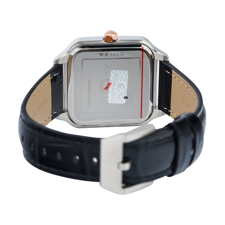 Jam Tangan Alexandre Christie Multifunction AC 2B18 BFLTRSLBA Women White Dial Black Leather Strap