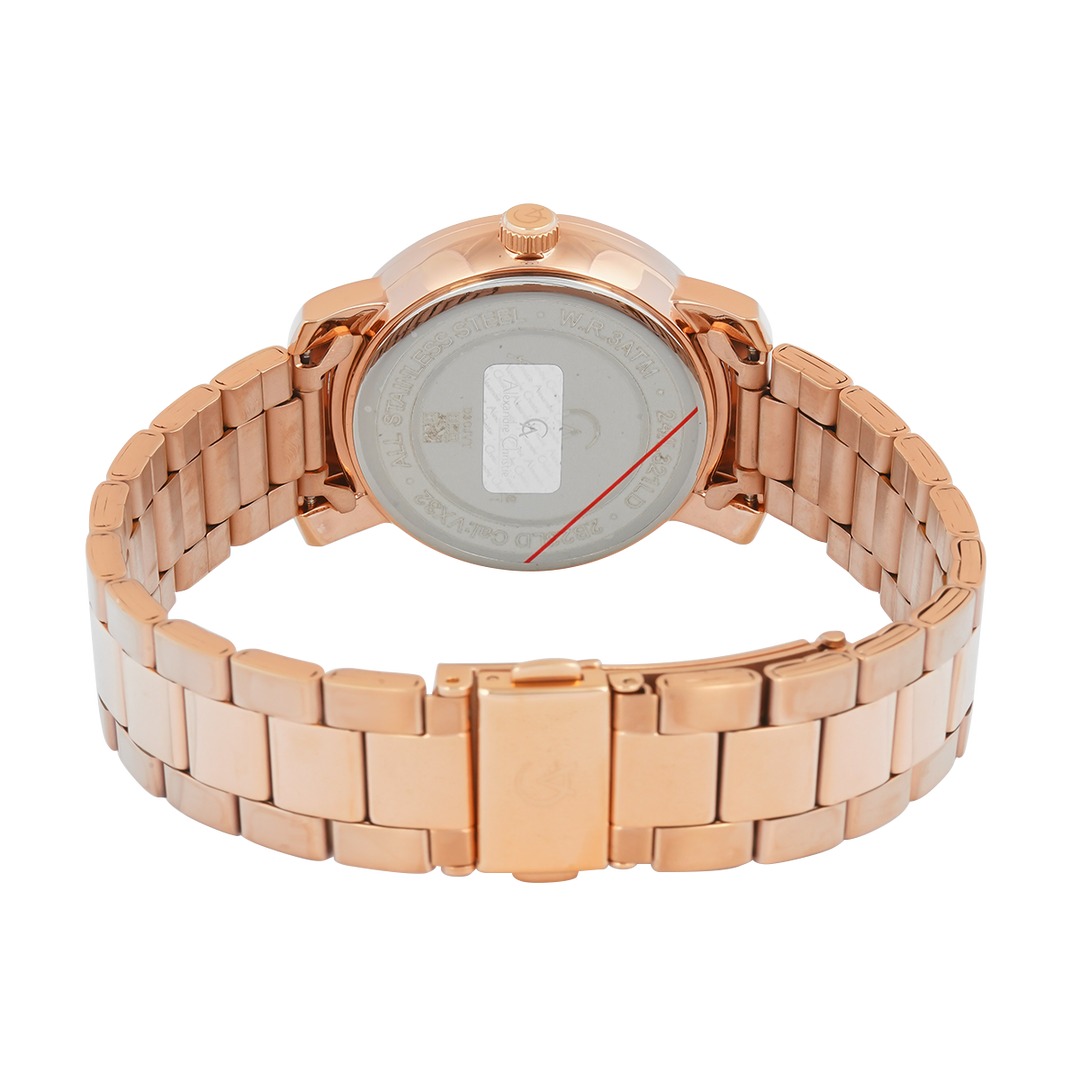 Jam Tangan Alexandre Christie Passion AC 2B23 LDBRGLN2 Women Gold Dial Rose Gold Stainless Steel Strap