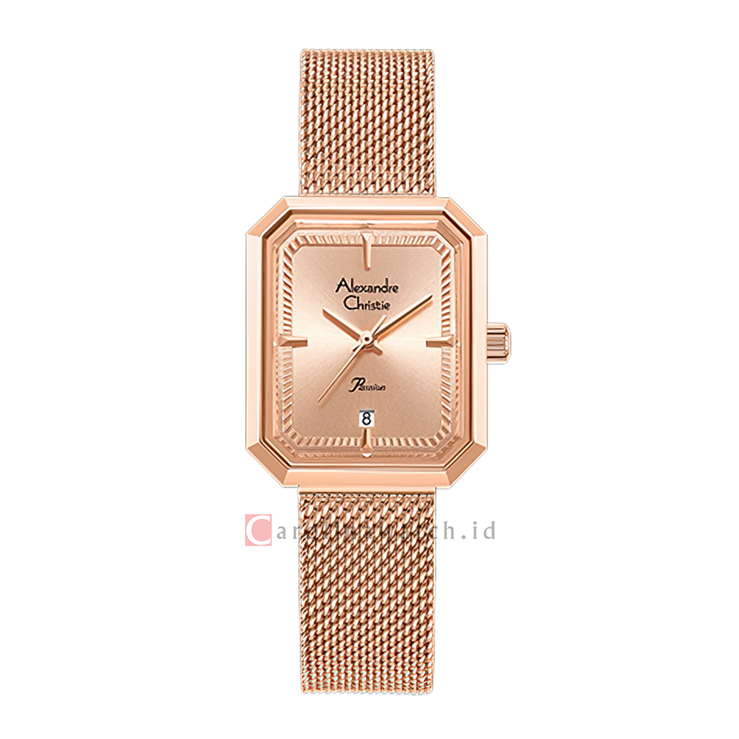 Jam Tangan Alexandre Christie Passion AC 2B29 LDBRGLN2 Women Rose Gold Dial Rose Gold Stainless Steel Strap