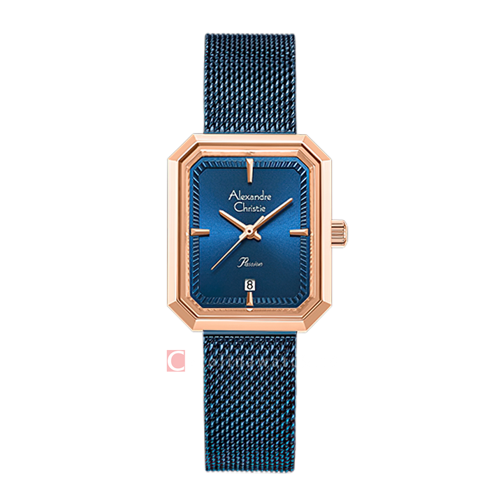 Jam Tangan Alexandre Christie Passion AC 2B29 LDBURBU2 Women Blue Dial Blue Stainless Steel Strap