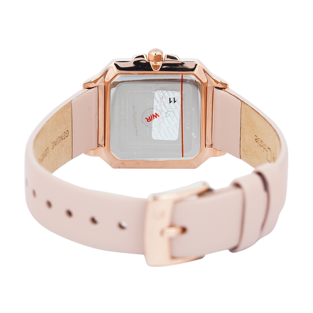 Jam Tangan Alexandre Christie Passion AC 2B32 LHLRGPN Women Light Pink Dial Light Pink Leather Strap