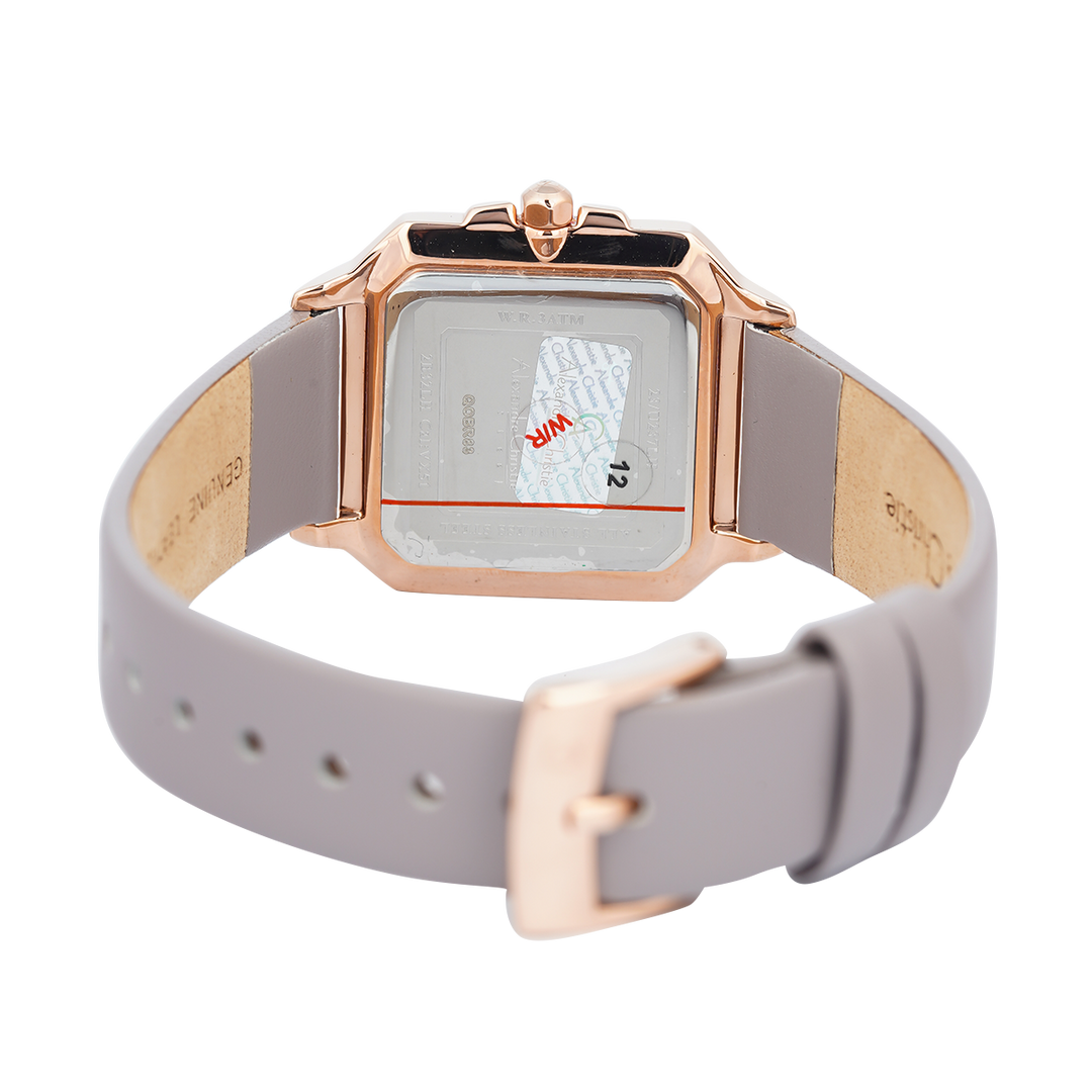 Jam Tangan Alexandre Christie Passion AC 2B32 LHLRGPU Women Grey Dial Grey Leather Strap