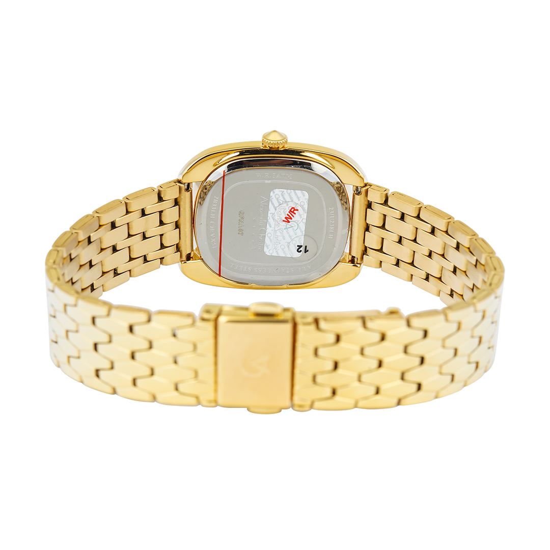 Jam Tangan Alexandre Christie Passion AC 2B33 LHBGPIV Women Gold Dial Gold Stainless Steel Strap