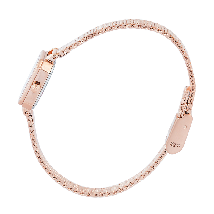 Jam Tangan Alexandre Christie AC 2B36 LHBRGPN Women Pink Dial Rose Gold Mesh Stainless Steel Strap