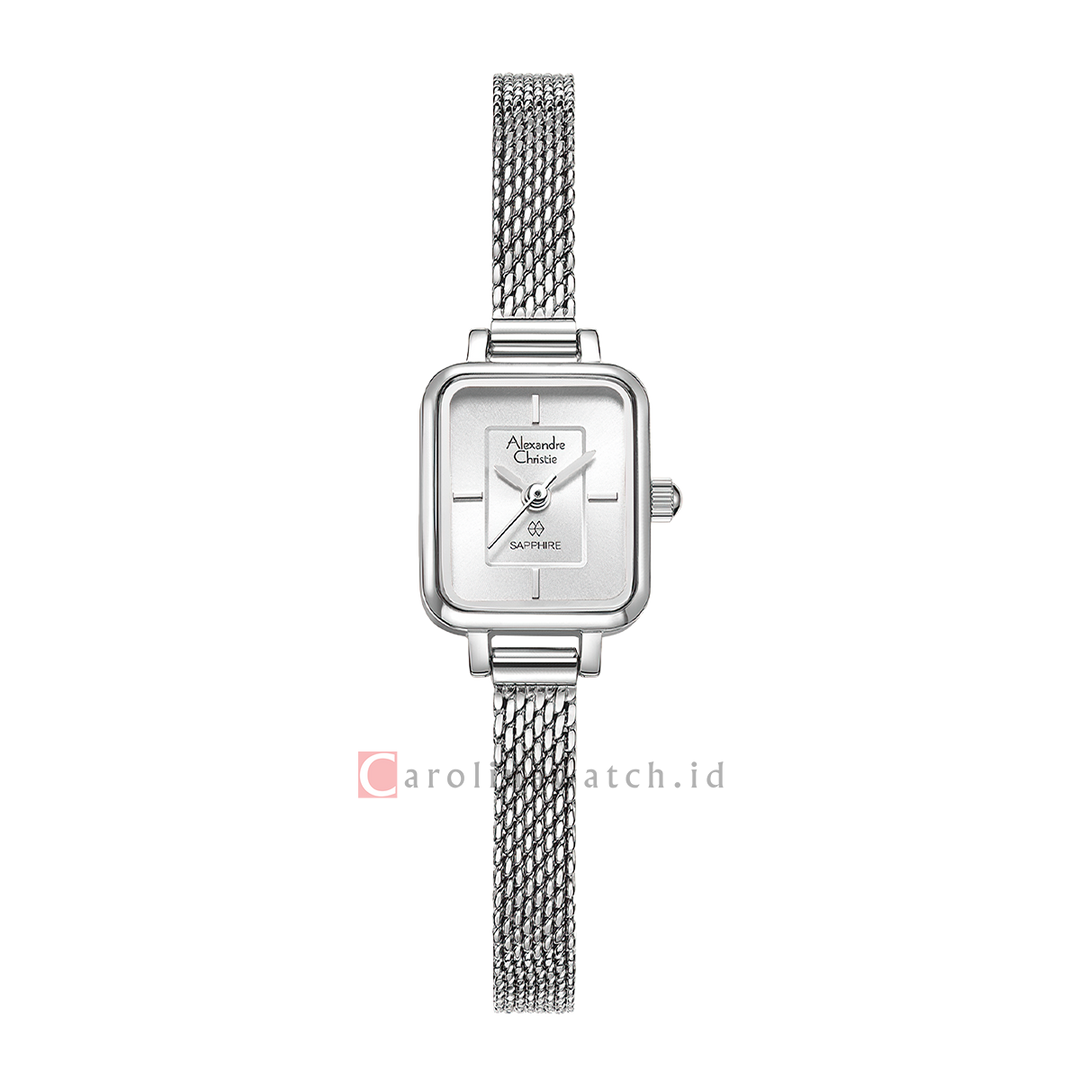 Jam Tangan Alexandre Christie AC 2B38 LHBSSSL Women Silver Dial Silver Stainless Steel Strap