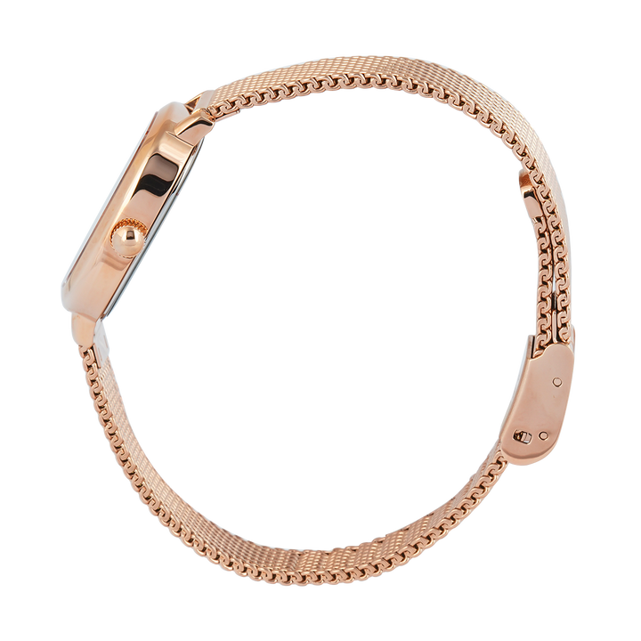 Jam Tangan Alexandre Christie AC 2B40 LHBRGGN Sapphire Women Green Dial Rose Gold Mesh Stainless Steel Strap