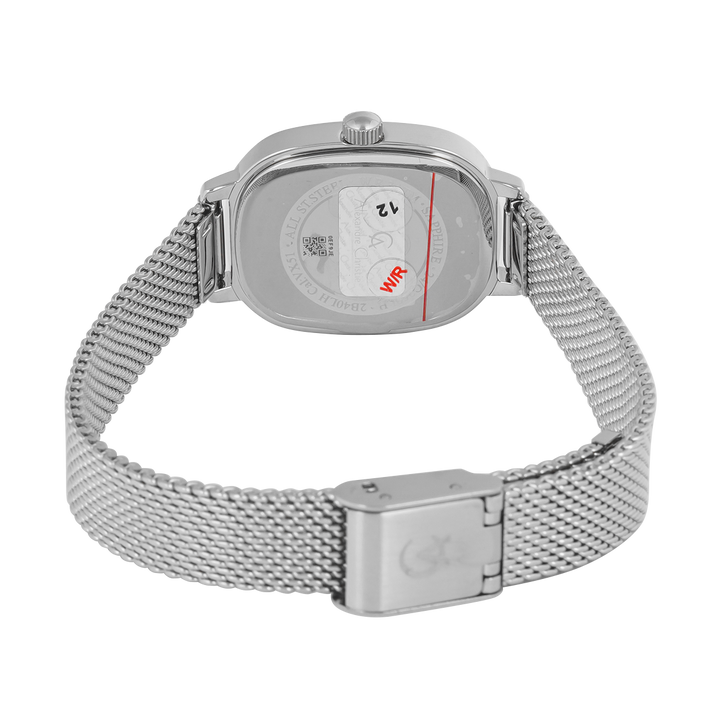 Jam Tangan Alexandre Christie AC 2B40 LHBSSLK Sapphire Women Pink Dial Mesh Stainless Steel Strap