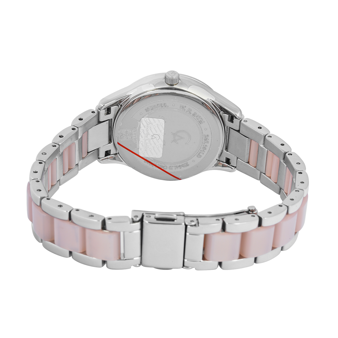 Jam Tangan Alexandre Christie Passion AC 2B44 LDBSSPN Women Pink Dial Dual Tone Stainless Steel Strap