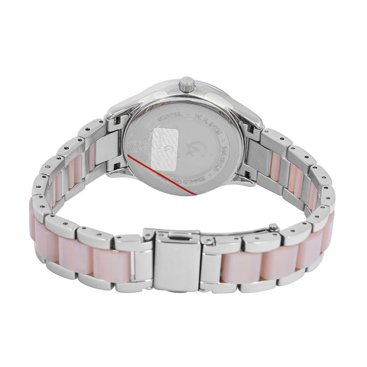 Jam Tangan Alexandre Christie Passion AC 2B44 LDBSSPN Women Pink Dial Dual Tone Stainless Steel Strap