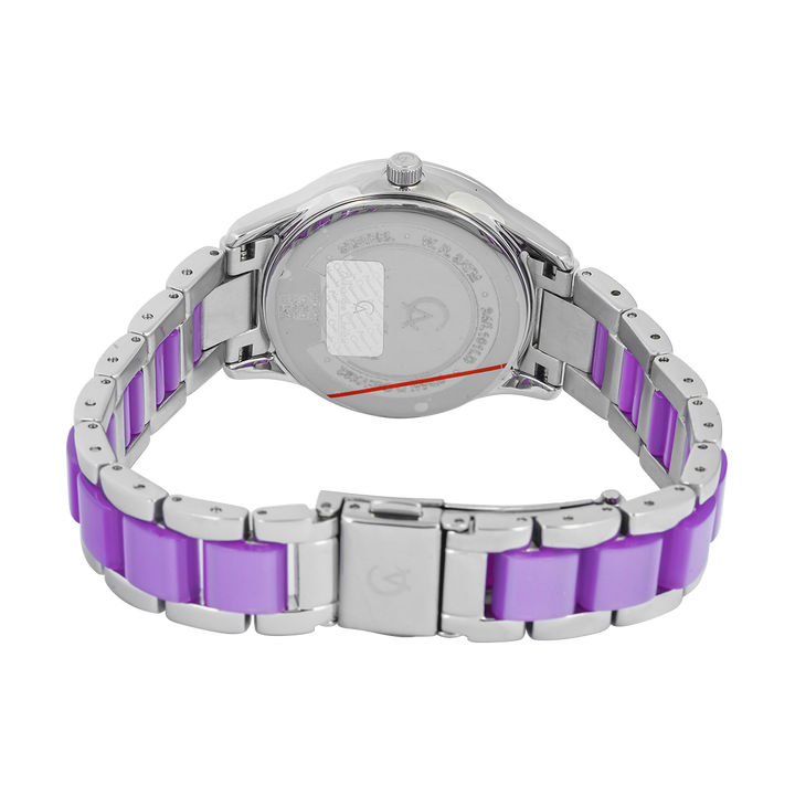 Jam Tangan Alexandre Christie Passion AC 2B44 LDBSSPU Women Purple Dial Dual Tone Stainless Steel Strap