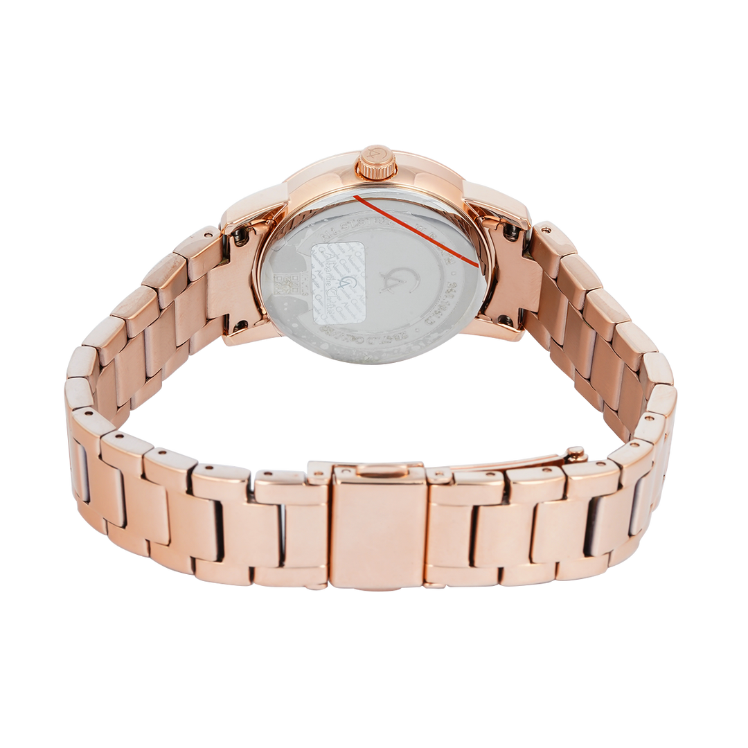 Jam Tangan Alexandre Christie Passion AC 2B47 LDBRGPN Women Pink Dial Rose Gold Stainless Steel Strap