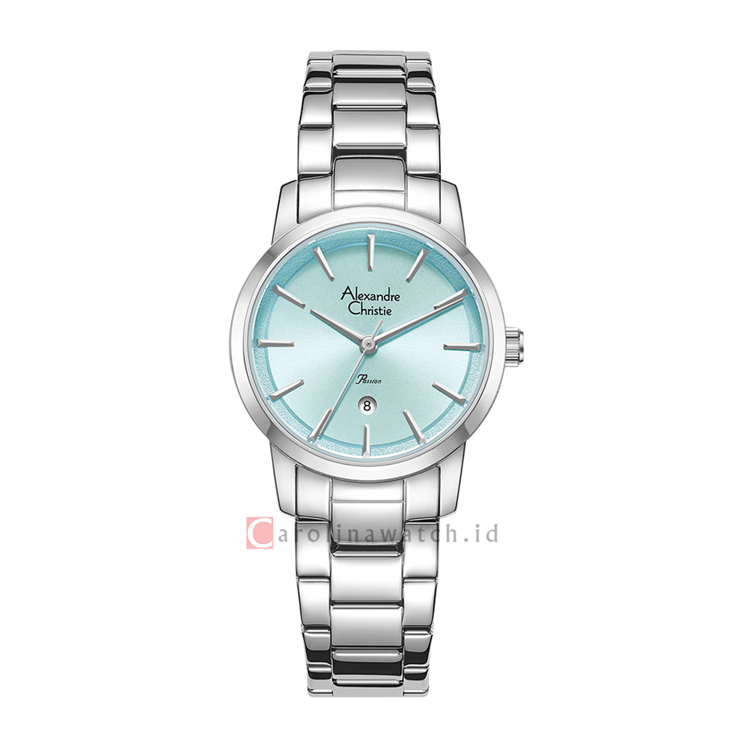 Jam Tangan Alexandre Christie Passion AC 2B47 LDBSSLE Women Turquoise Dial Stainless Steel Strap