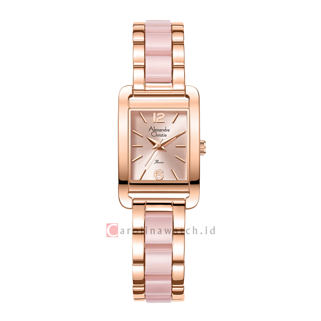 Jam Tangan Alexandre Christie Passion AC 2B50 LHBRGRG Women Rose Gold Dial Rose Gold Dual Tone Stainless Steel Strap