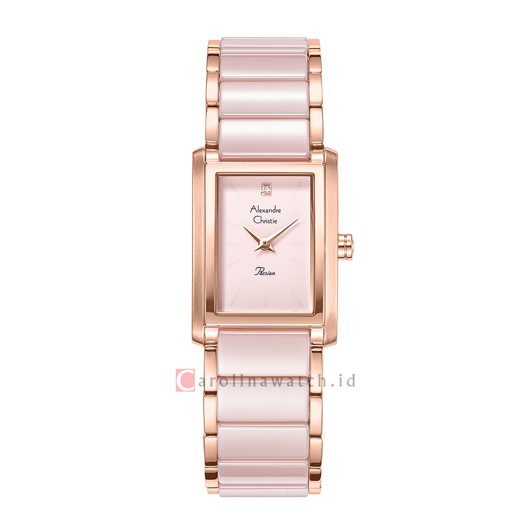 Jam Tangan Alexandre Christie Passion AC 2B52 LHBRGPN Women Pink Dial Pink Stainless Steel Strap