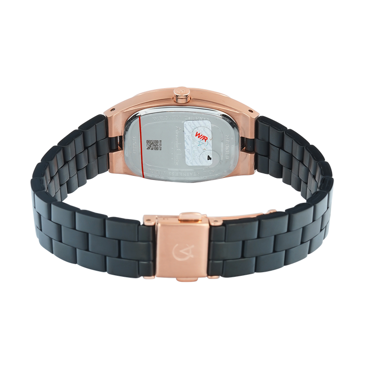 Jam Tangan Alexandre Christie Passion AC 2B53 LDBBRDG Women Black Dial Black Stainless Steel Strap