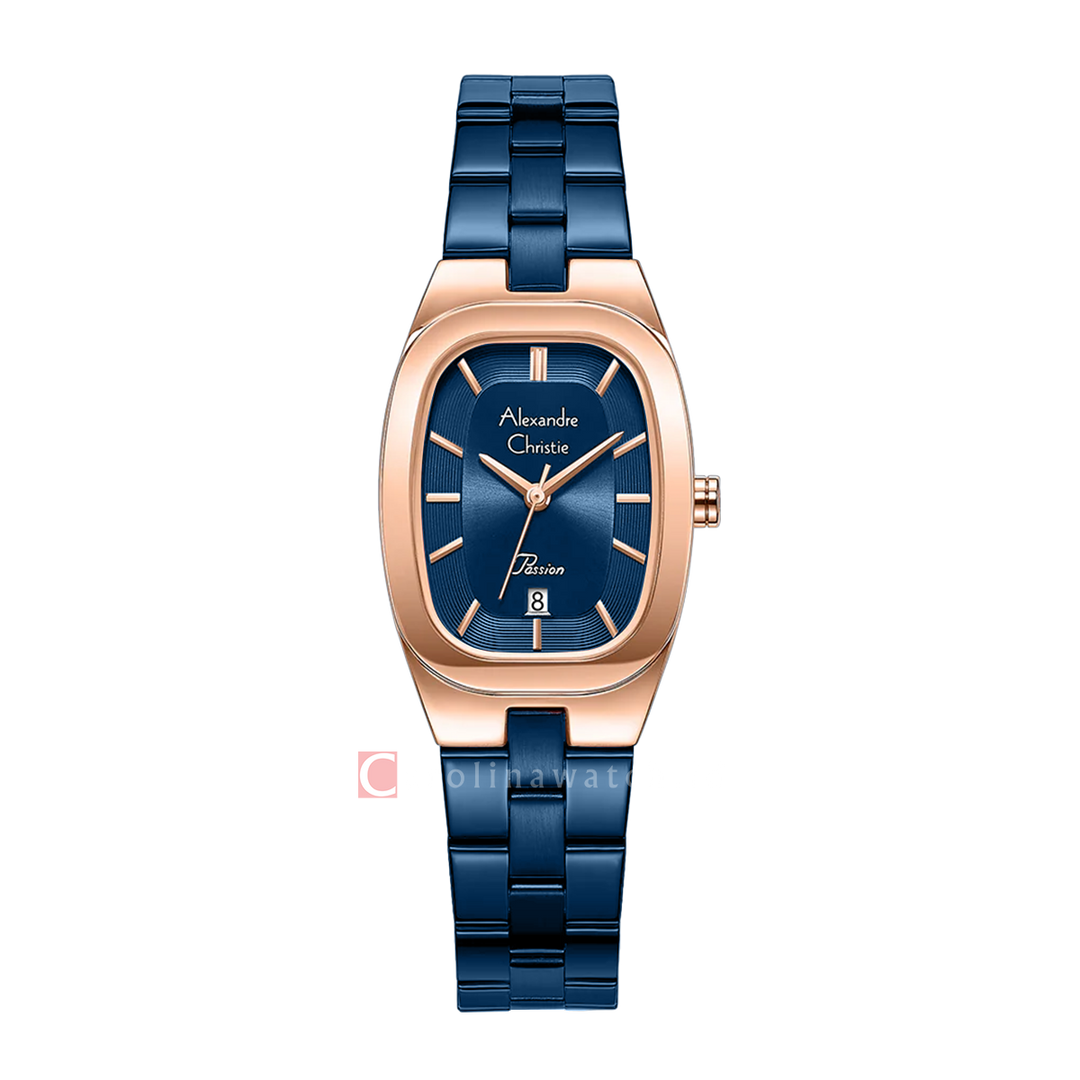 Jam Tangan Alexandre Christie Passion AC 2B53 LDBURBU Women Blue Dial Blue Stainless Steel Strap