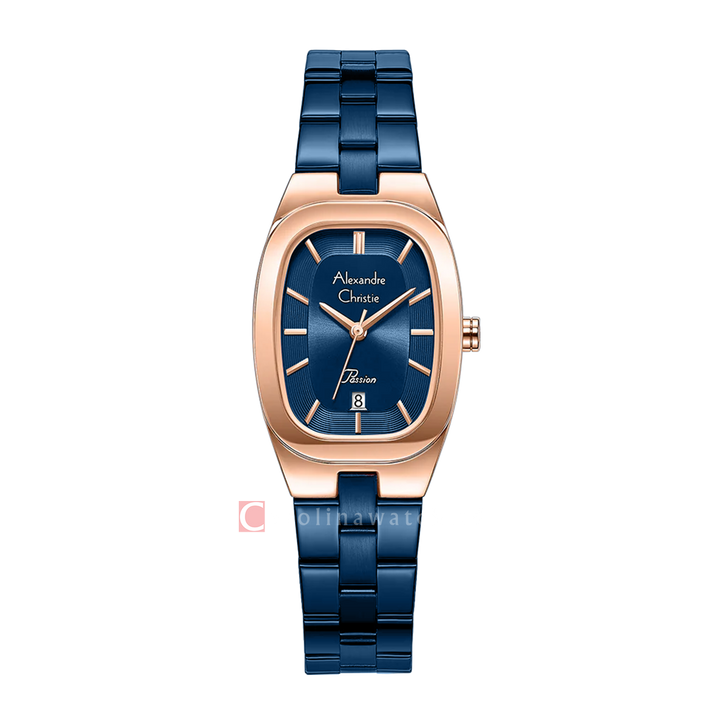 Jam Tangan Alexandre Christie Passion AC 2B53 LDBURBU Women Blue Dial Blue Stainless Steel Strap
