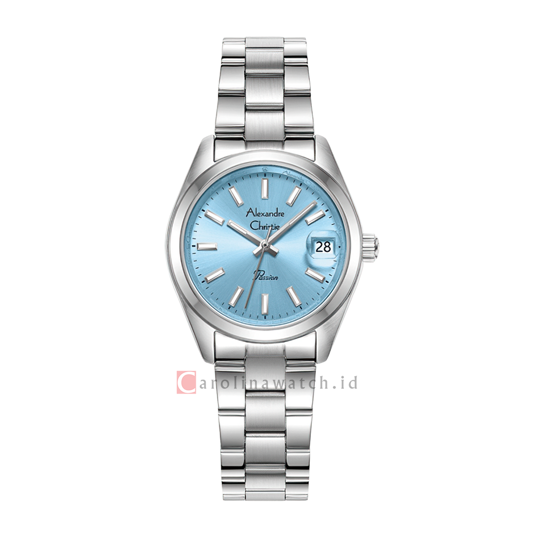 Jam Tangan Alexandre Christie Passion AC 2B54 LDBSSLB Women Blue Dial Stainless Steel Strap