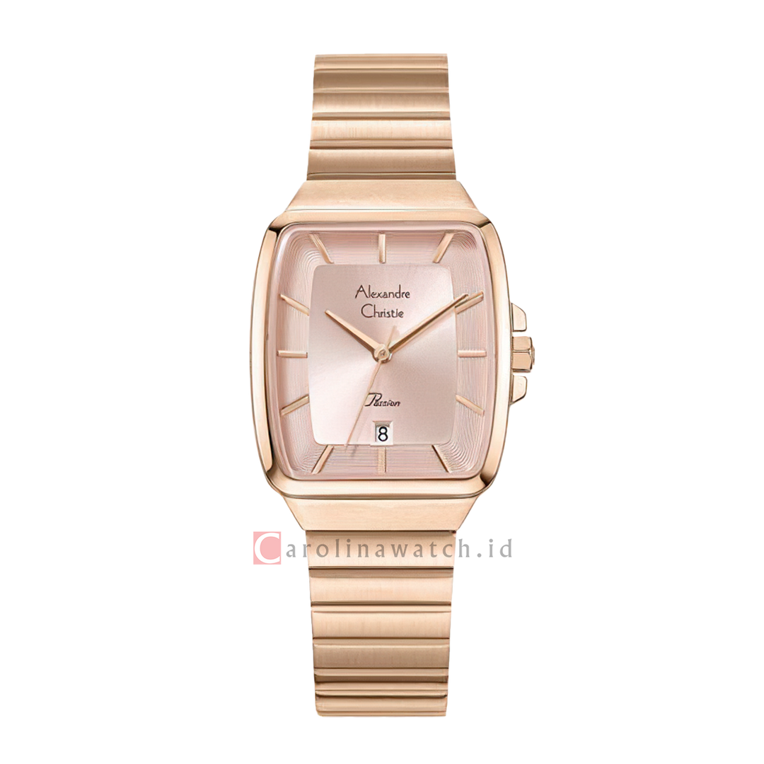 Jam Tangan Alexandre Christie Passion AC 2B56 LDBRGLK Women Pink Dial Rose Gold Stainless Steel Strap