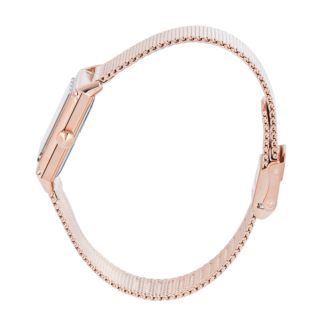Jam Tangan Alexandre Christie Passion AC 2B57 LHBRGLK Women Pink Dial Rose Gold Mesh Stainless Steel Strap