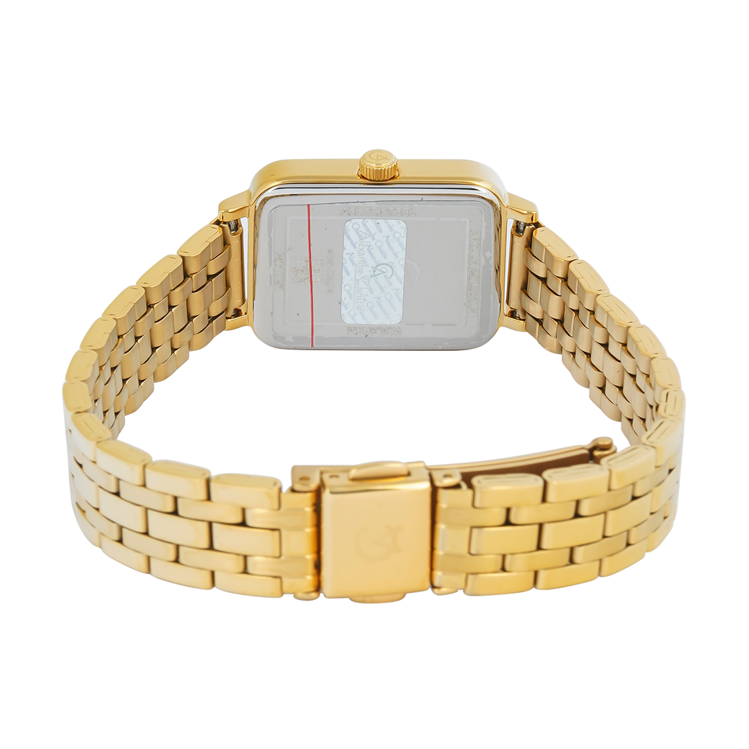 Jam Tangan Alexandre Christie Passion AC 2B60 LHBGPIV1 Women Gold Dial Gold Stainless Steel Strap