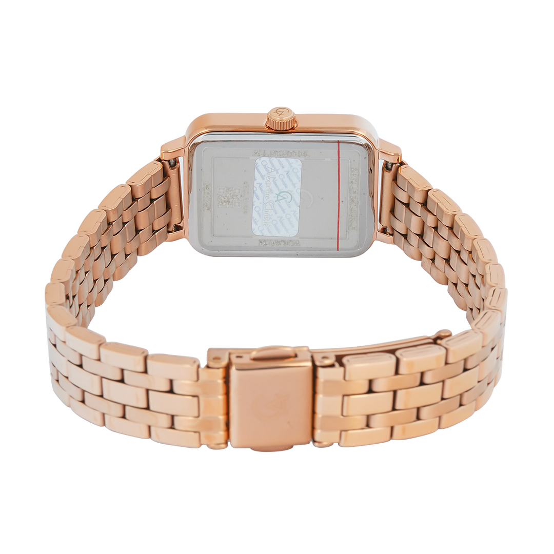 Jam Tangan Alexandre Christie Passion AC 2B60 LHBRGSL1 Women White Dial Rose Gold Stainless Steel Strap