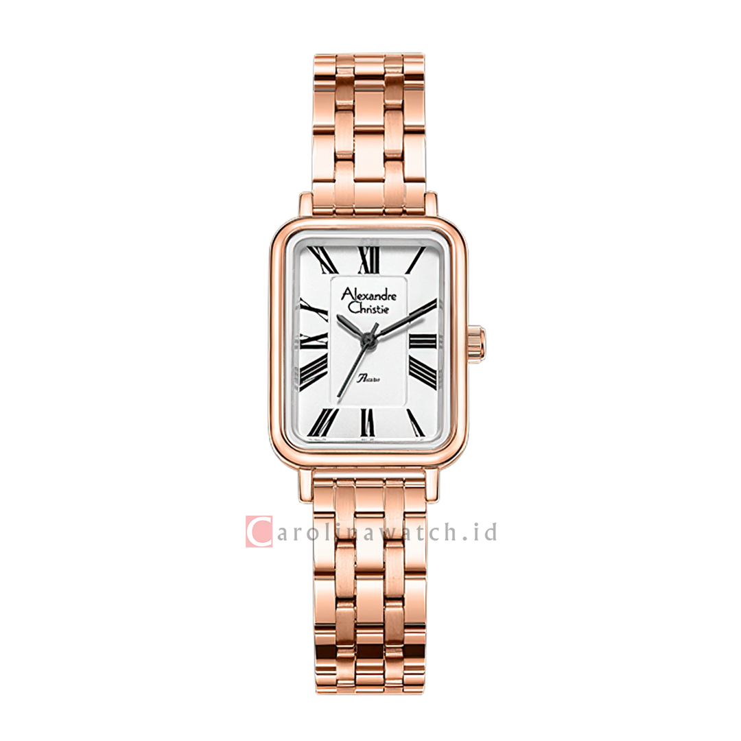 Jam Tangan Alexandre Christie Passion AC 2B60 LHBRGSL1 Women White Dial Rose Gold Stainless Steel Strap
