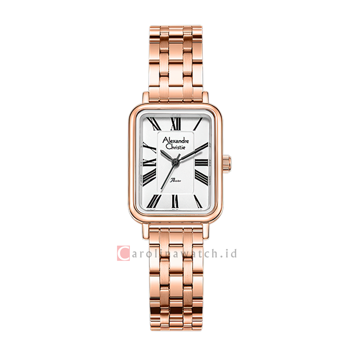 Jam Tangan Alexandre Christie Passion AC 2B60 LHBRGSL1 Women White Dial Rose Gold Stainless Steel Strap